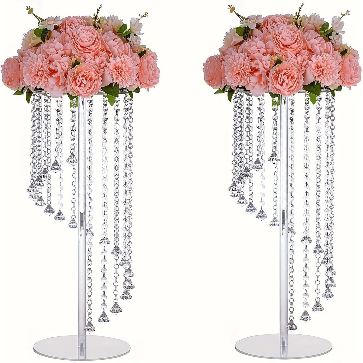 Elegant Clear Acrylic Floral Centerpiece Stand Home Decor Luxurious Weddings