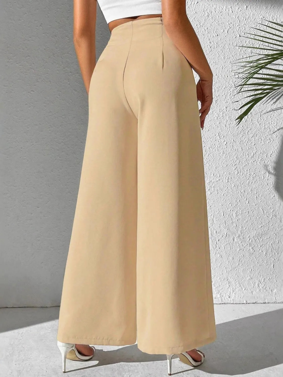 Wide Leg High Waist Pants Pants Luxurious Weddings