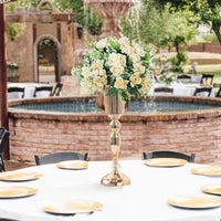 Elegant Golden Crystal Vase Set - 4pcs Decor Vase Set Luxurious Weddings