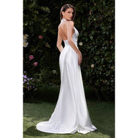 Tracey Off White Satin Halter Bridal Dress Wedding Dress Luxurious Weddings