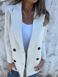 Full Size Collared Neck Long Sleeve Blazer Blazer Luxurious Weddings