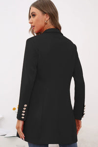 Buttoned Lapel Collar Long Sleeve Blazer blazers Luxurious Weddings