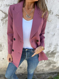 Full Size Collared Neck Long Sleeve Blazer Blazer Luxurious Weddings