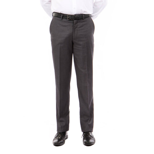 Slim Fit Flat Front Solid Color Formal Dress Pants Drk Grey Dress Pants Luxurious Weddings