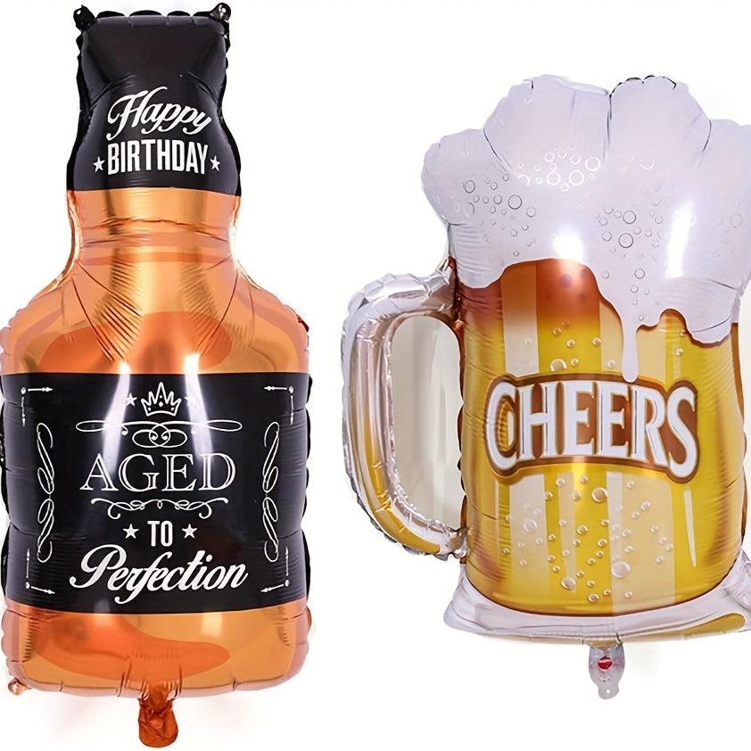 Beer Mylar Helium Balloon Set - 14pcs Luxurious Weddings