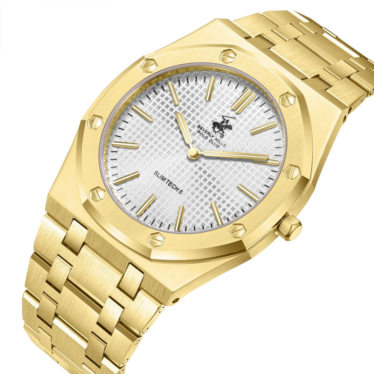 Beverly Hills Polo Club Gold Men's Watch - BP3825X.130 featuring a luxurious design with a gold finish and elegant dial.