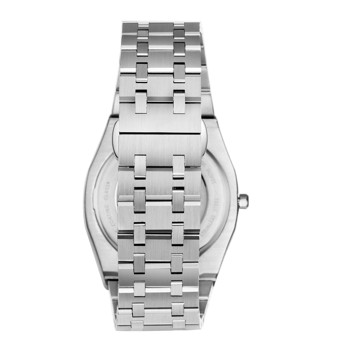 Beverly Hills Polo Club Silver Men's Watch - BP3825X.350 back view showcasing its elegant stainless steel bracelet.