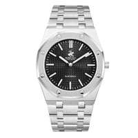 Beverly Hills Polo Club Silver Men's Watch - BP3825X.350 on a silver bracelet, a stylish designer watch for luxurious weddings.