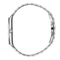 Beverly Hills Polo Club Silver Men's Watch - BP3830X.330 side view showcasing its elegant design and silver strap.