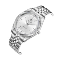 Beverly Hills Polo Club Silver Men's Watch - BP3830X.330 on a silver bracelet, featuring a sleek design and elegant look.