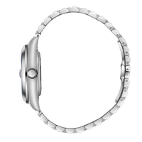 Beverly Hills Polo Club Silver Stainless Steel Men's Watch - BP3810X.330 side view showcasing elegant design and stainless steel band.