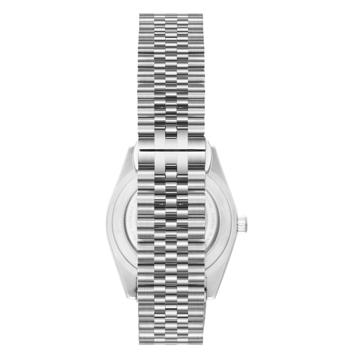 Beverly Hills Polo Club Silver Stainless Steel Men's Watch - BP3810X.330 back view showcasing bracelet design.