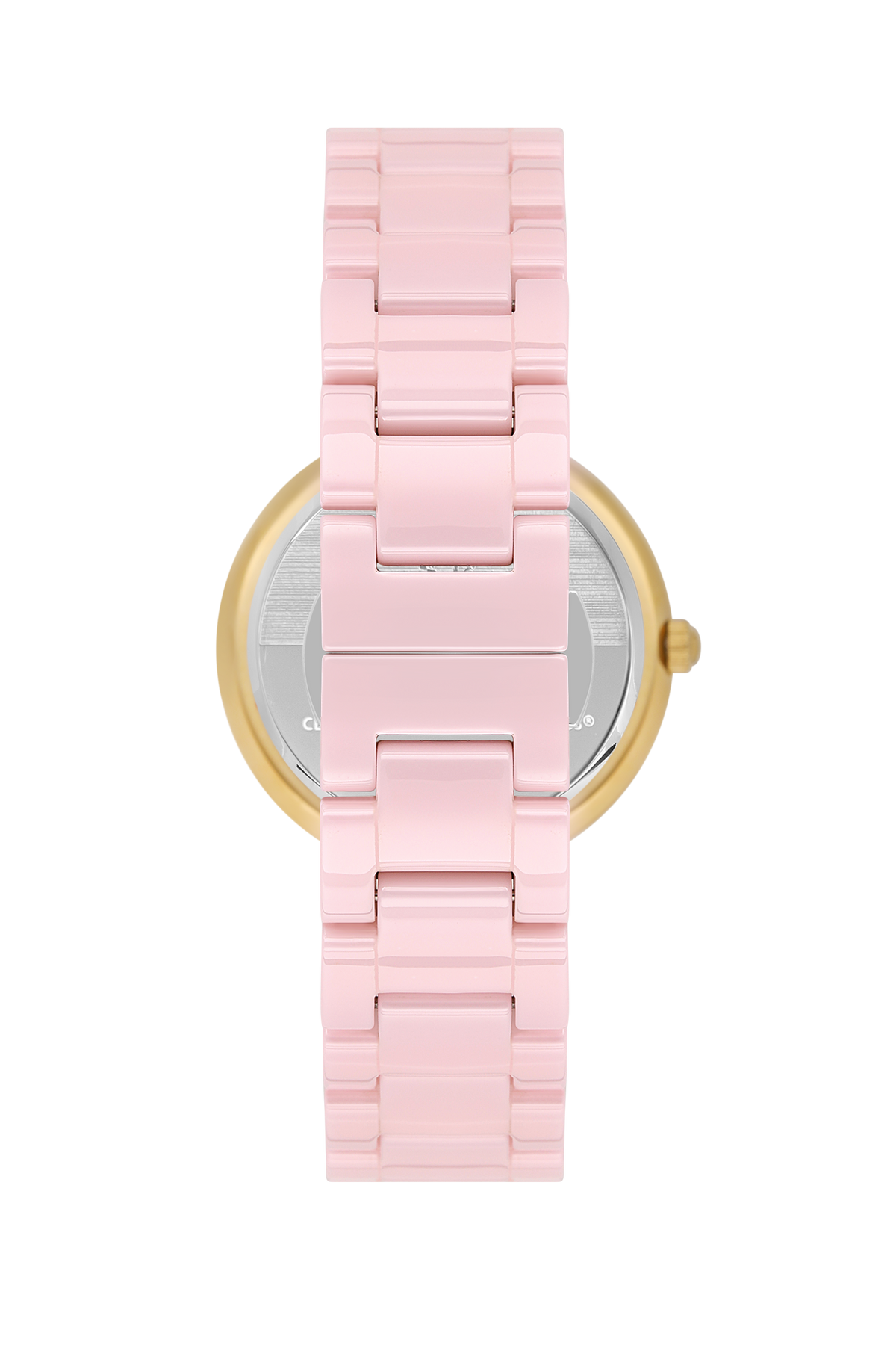 BEVERLY HILLS POLO CLUB Women's Ceramic Quartz Watch – BP3586X.180 in pink with gold accents, perfect for designer watches.