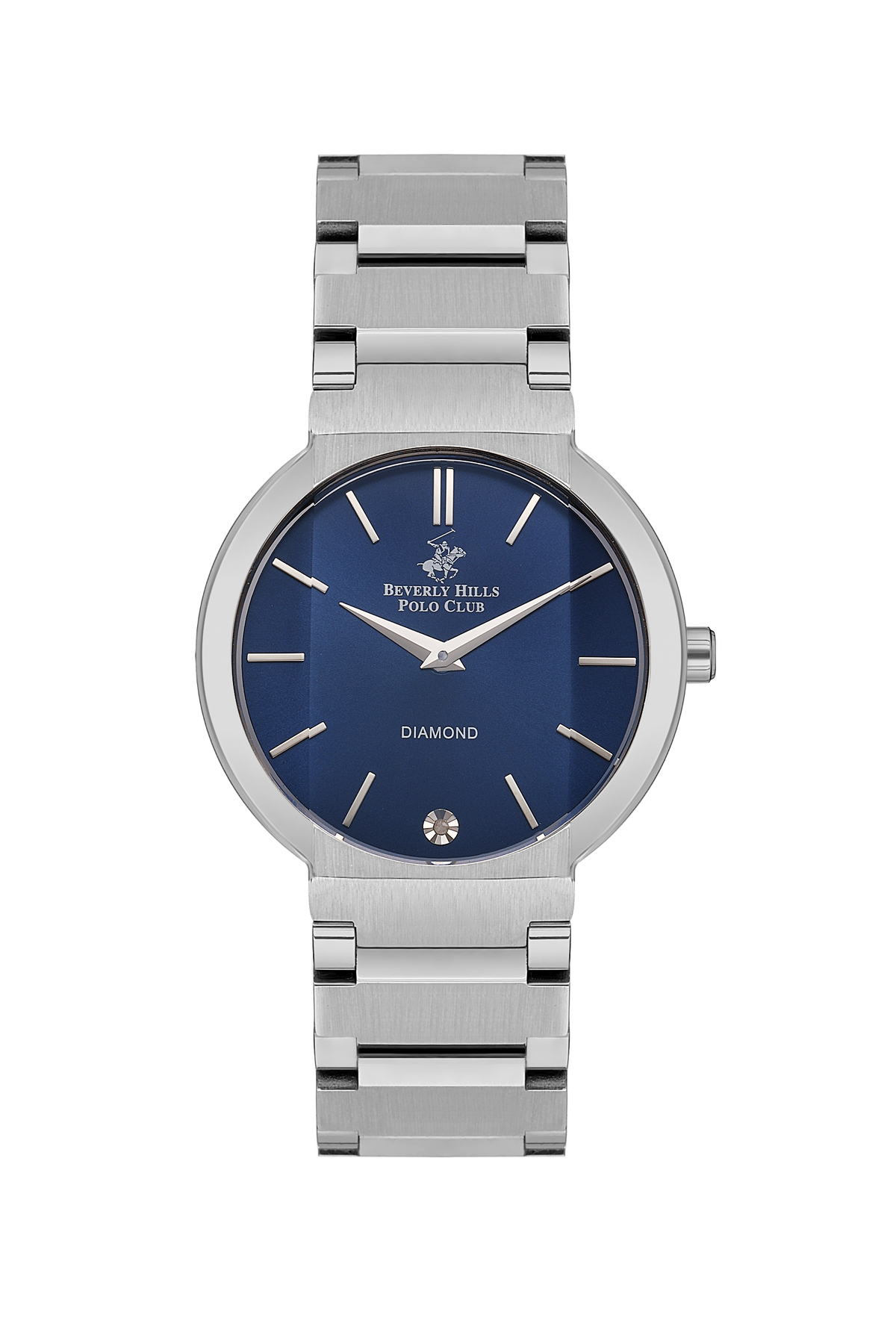BEVERLY HILLS POLO CLUB Women’s Stainless Blue Dial Diamond Watch – BP3568X.390, showcasing a stylish stainless steel design.
