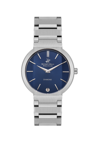 BEVERLY HILLS POLO CLUB Women’s Stainless Blue Dial Diamond Watch – BP3568X.390, showcasing a stylish stainless steel design.