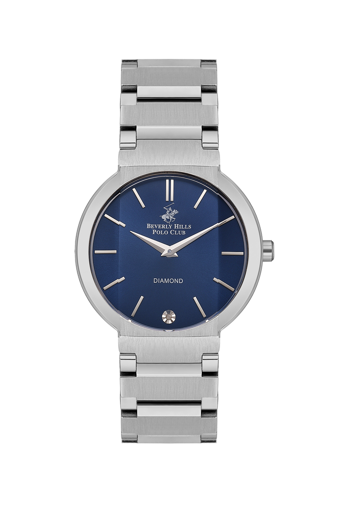 BEVERLY HILLS POLO CLUB Women’s Stainless Blue Dial Diamond Watch – BP3568X.390, showcasing a stylish stainless steel design.