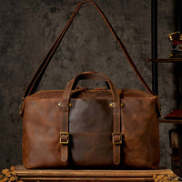 Vintage-Style Top Grain Leather Travel Bag Bags Luxurious Weddings