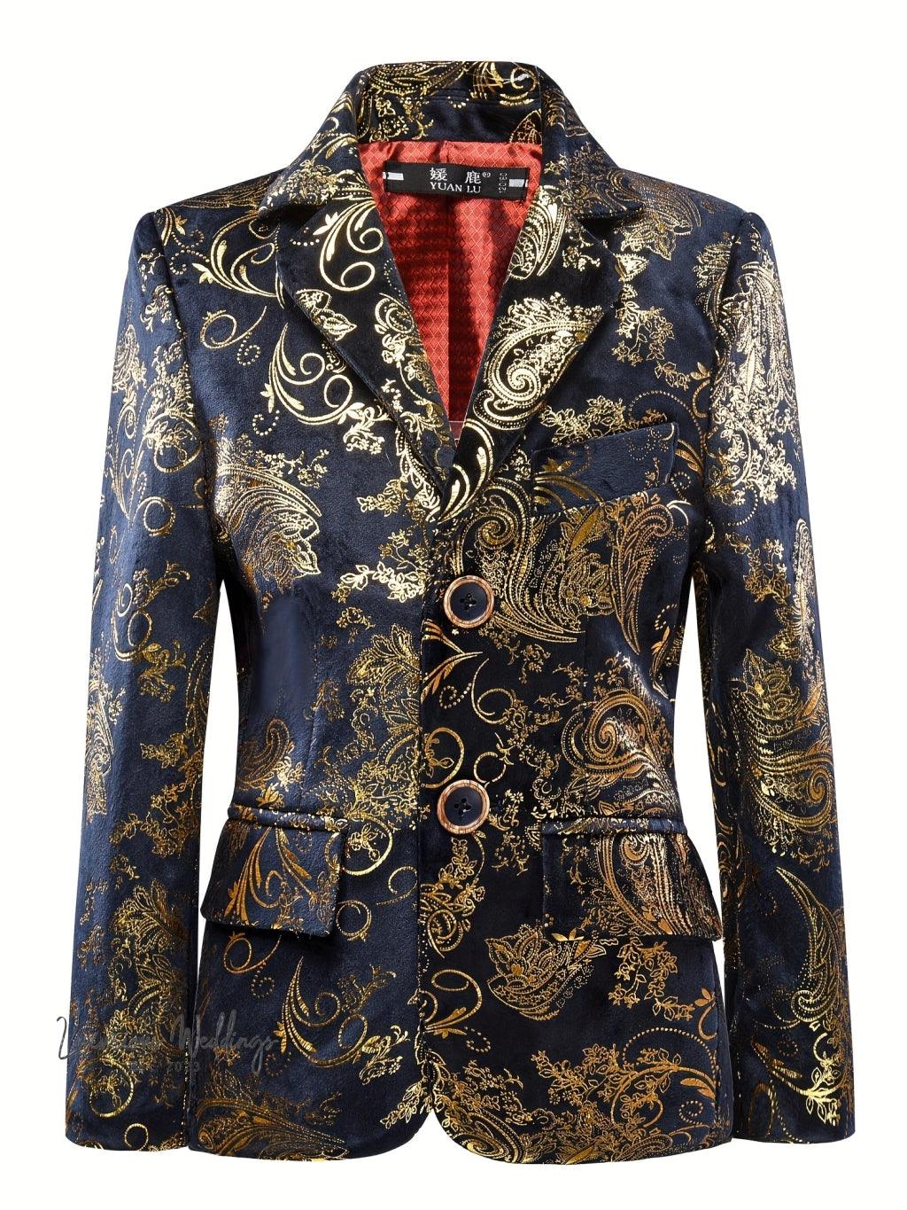 Boys Floral Suit Jacket - Luxurious Weddings