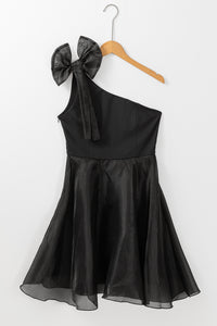 Black Bowtie Tulle Overlay Skater Dress Dresses/Mini Dresses Luxurious Weddings