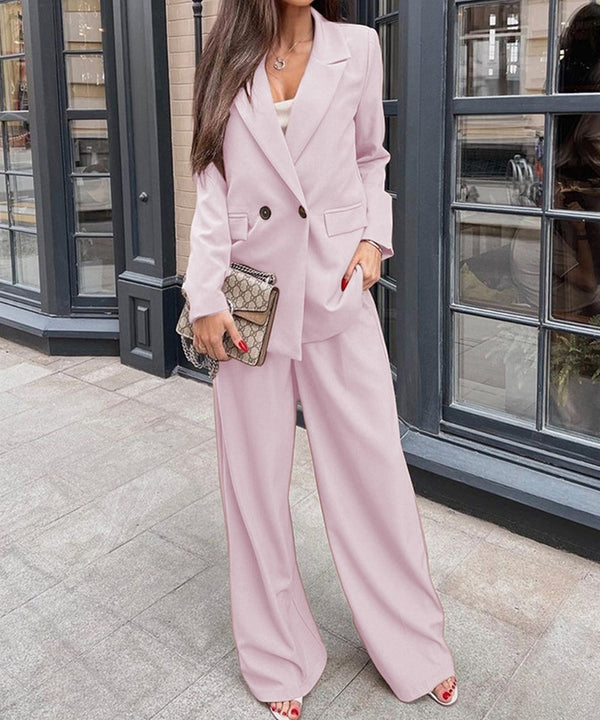 Two-Piece Long Sleeve Casual Suit and Trousers Set Women Suit Sets Luxurious Weddings