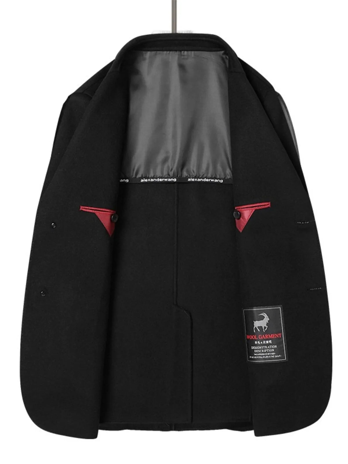 Men's Plus Size Wool Long Sleeve Outerwear Jackets Luxurious Weddings