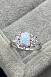 925 Sterling Silver Zircon and Opal Ring rings Luxurious Weddings