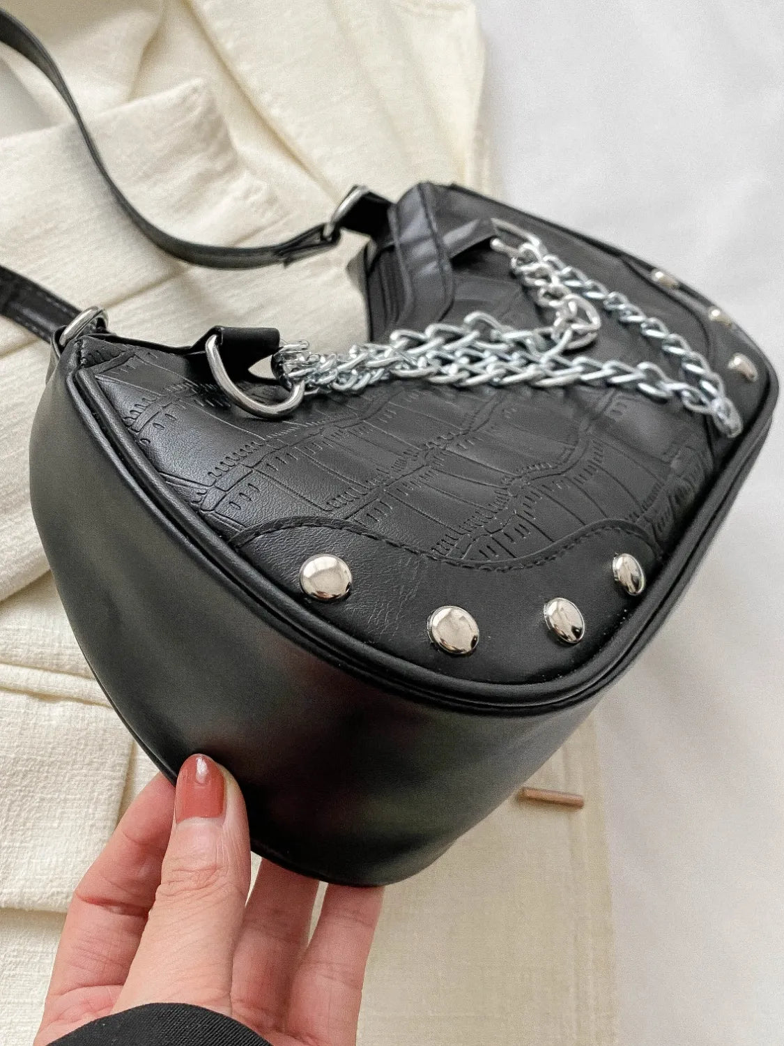 Chain PU Leather Shoulder Bag Handbags Luxurious Weddings