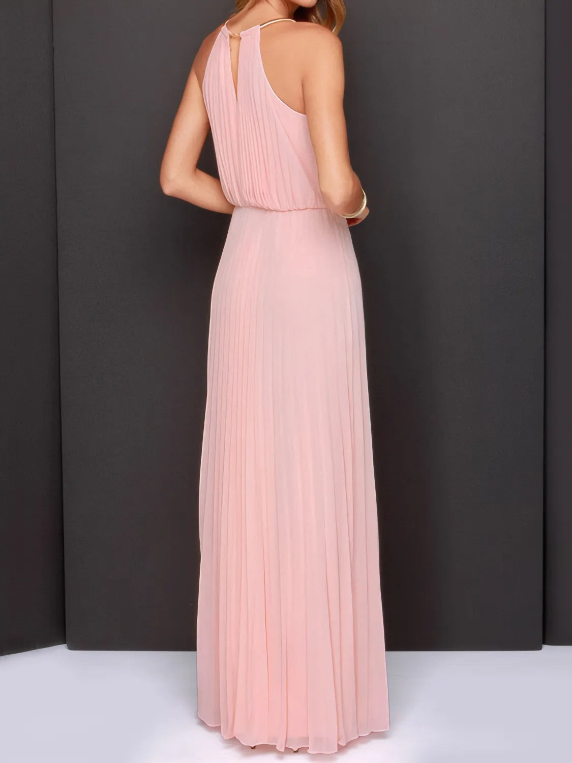 Pleated Sleeveless Maxi Cami Dress Bridesmaid Dresses Luxurious Weddings