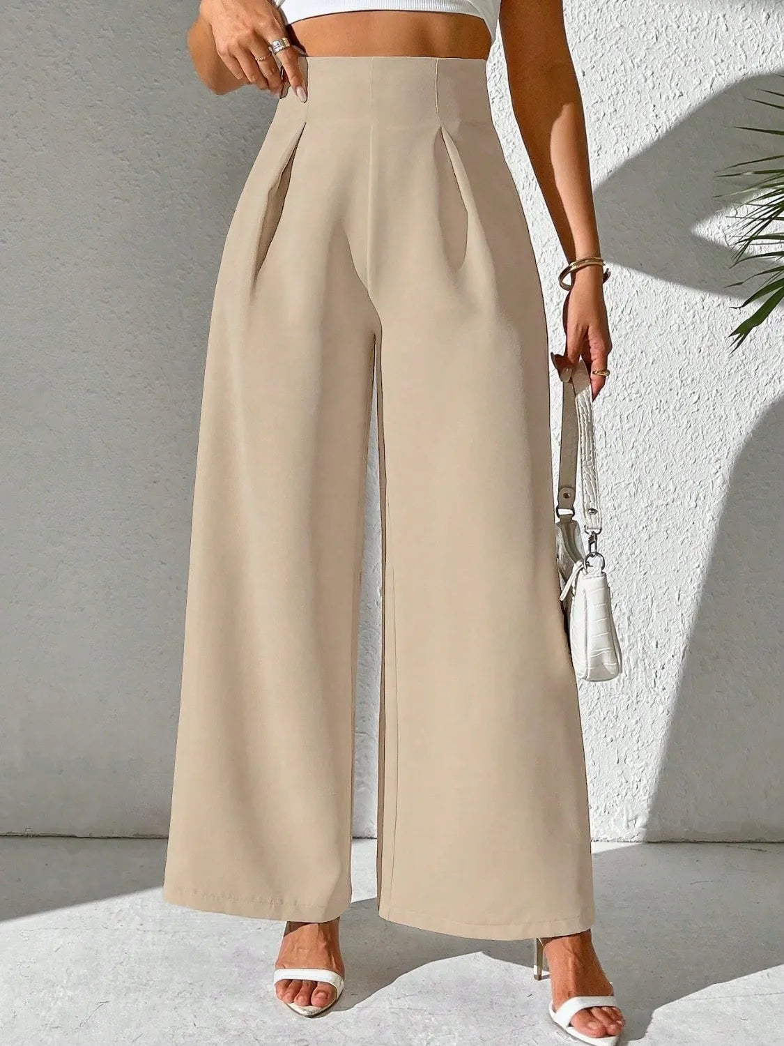 Wide Leg High Waist Pants Pants Luxurious Weddings