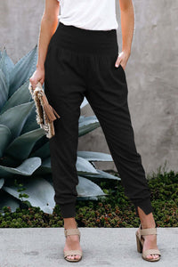 Black Pocketed Casual Joggers Bottoms/Pants & Culotte Luxurious Weddings