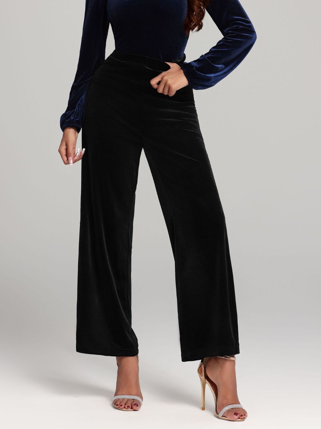 High Waist Wide Leg Pants Pants Luxurious Weddings