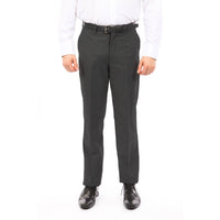 Slim Fit Flat Front Solid Color Formal Dress Pants Grey Dress Pants Luxurious Weddings