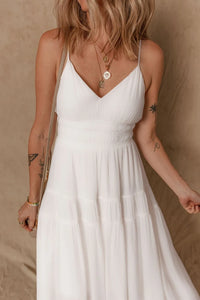 V-Neck High Waist Cami Dress maxi dress Luxurious Weddings