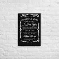 To my Husband Canvas Luxurious Weddings