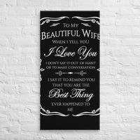 To my Husband Canvas Luxurious Weddings