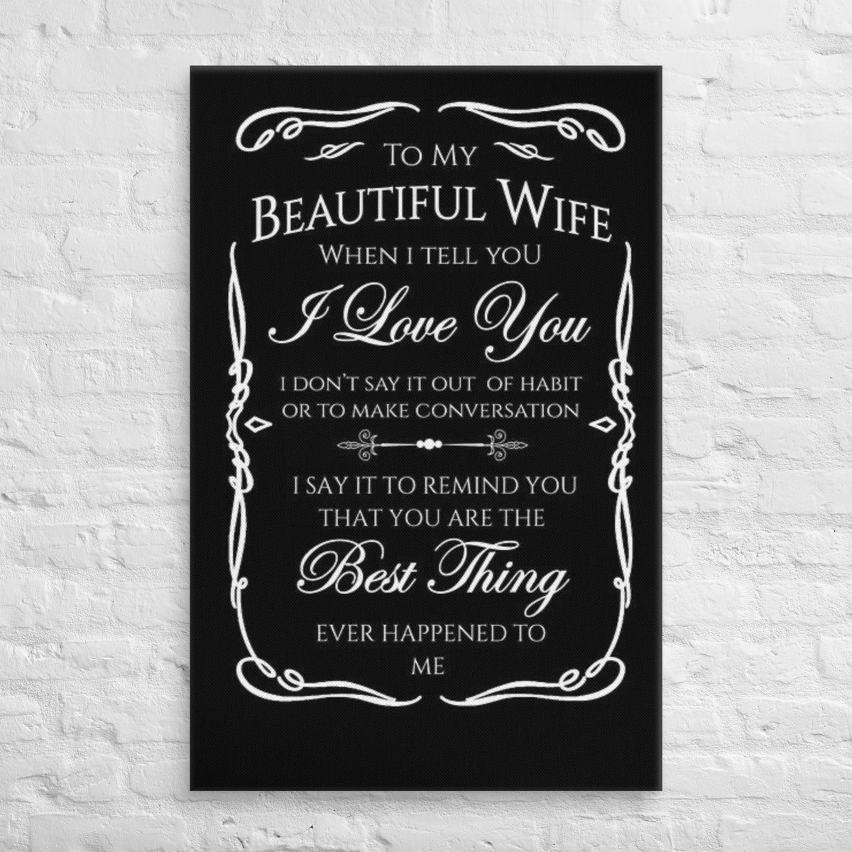 To my Husband Canvas Luxurious Weddings