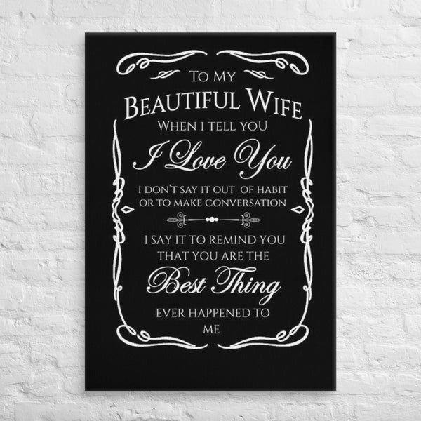 To my Husband Canvas Luxurious Weddings