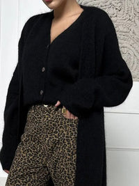 Fuzzy Open Front Solid Color Cardigan Cardigans Luxurious Weddings