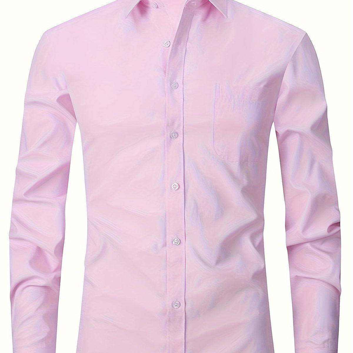 a light pink shirt with a pink collar