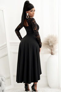 Lace High-Low V-Neck Dress Mother of the bride Luxurious Weddings