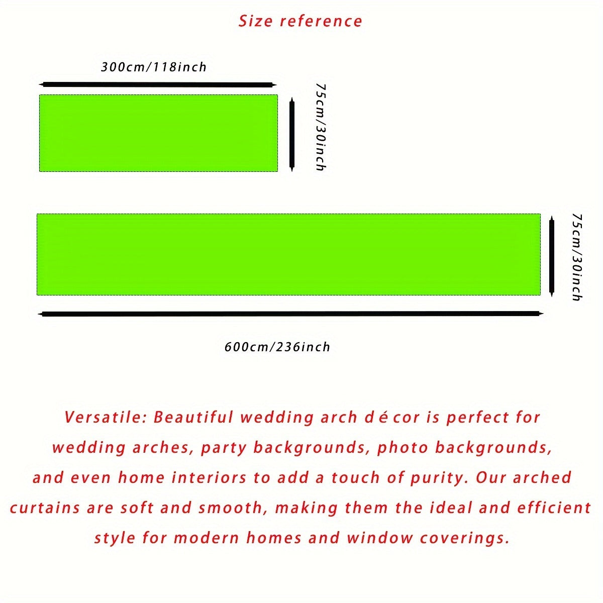 a diagram of the width of a wedding arch