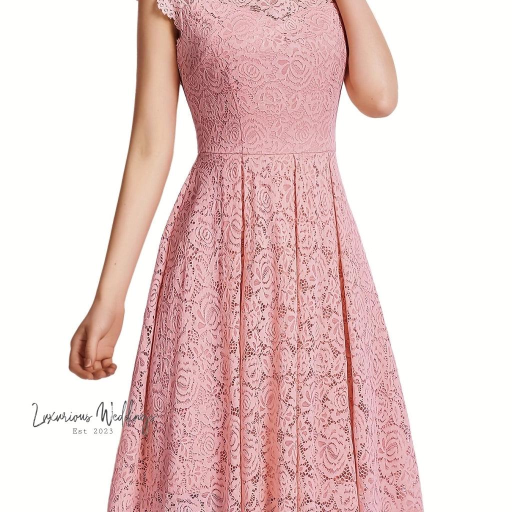 Chic Lace Sleeveless Dress - Spring/Summer/Fall - Luxurious Weddings Luxurious Weddings