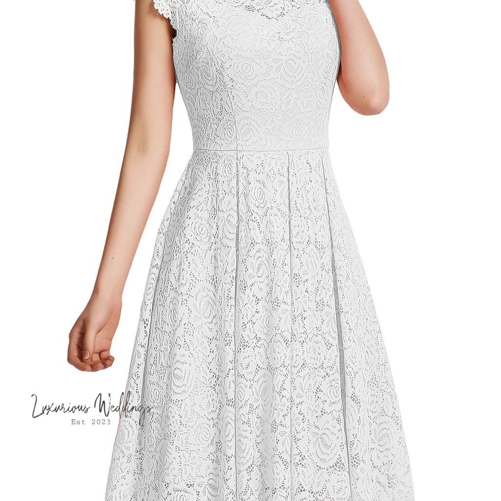 Chic Lace Sleeveless Dress - Spring/Summer/Fall - Luxurious Weddings Luxurious Weddings