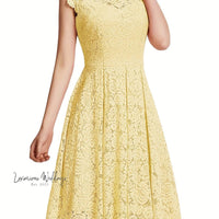 Chic Lace Sleeveless Dress - Spring/Summer/Fall - Luxurious Weddings Luxurious Weddings