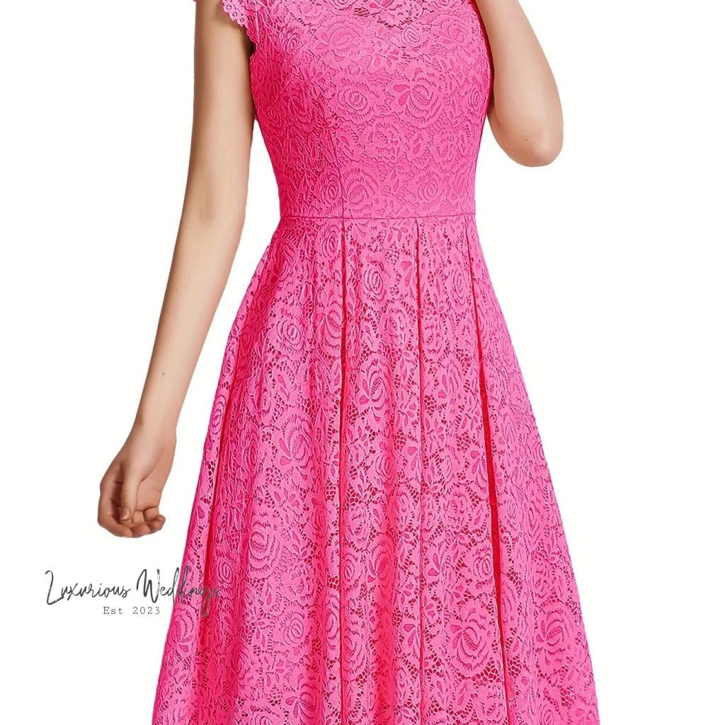 Chic Lace Sleeveless Dress - Spring/Summer/Fall - Luxurious Weddings Luxurious Weddings