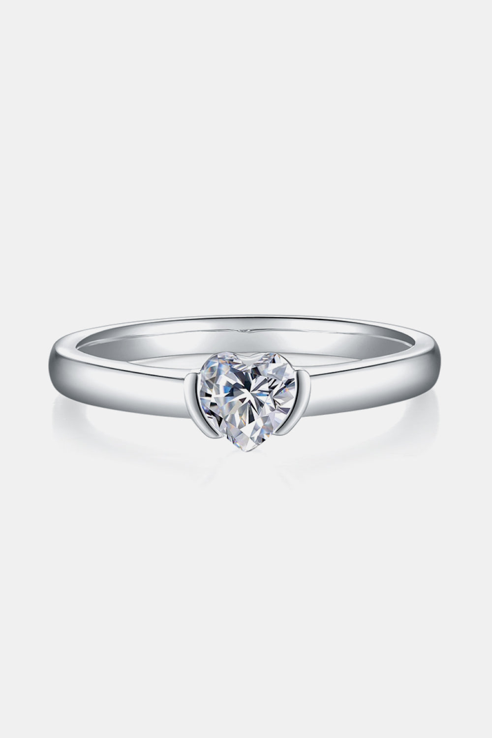 Moissanite 925 Sterling Silver Solitaire Ring Luxurious Weddings