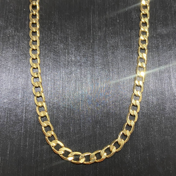 Solid Real 14k Gold Cuban Link Chain 20in 4mm Jewelry Luxurious Weddings