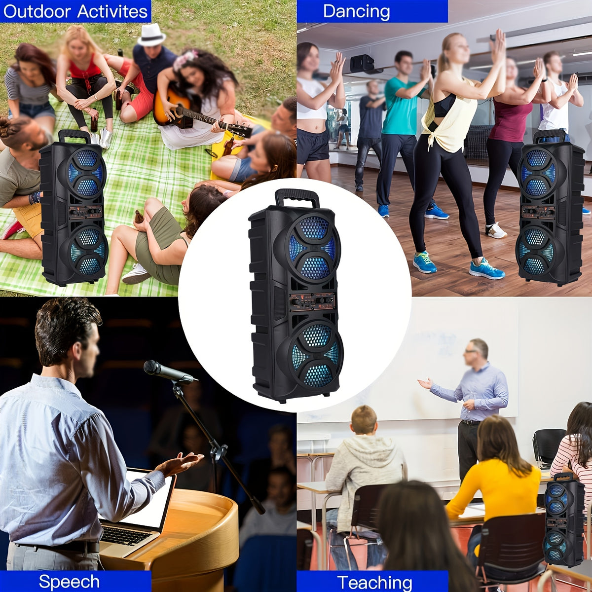 4500W Dual Wireless Speaker with Colorful Lights Speakers Luxurious Weddings