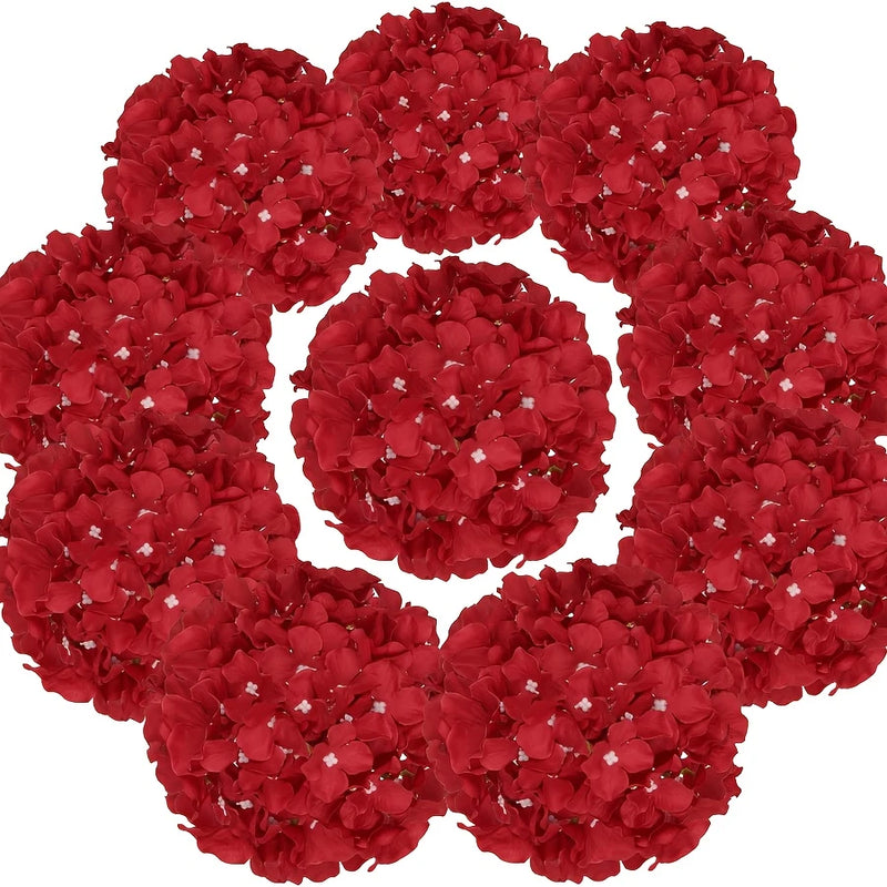 Bulk Wedding Floral Pack | Red artificial Hydrangeas Luxurious Weddings