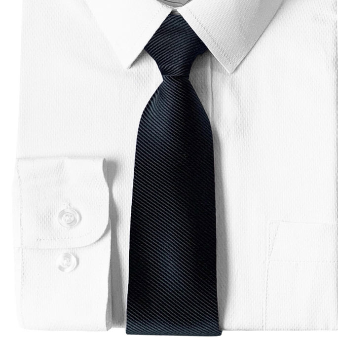 White Boys Dress Shirt, Solid Dark Gray Tie Shirt Luxurious Weddings